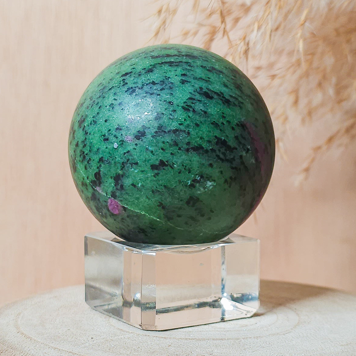 Ruby in Zoisite Sphere