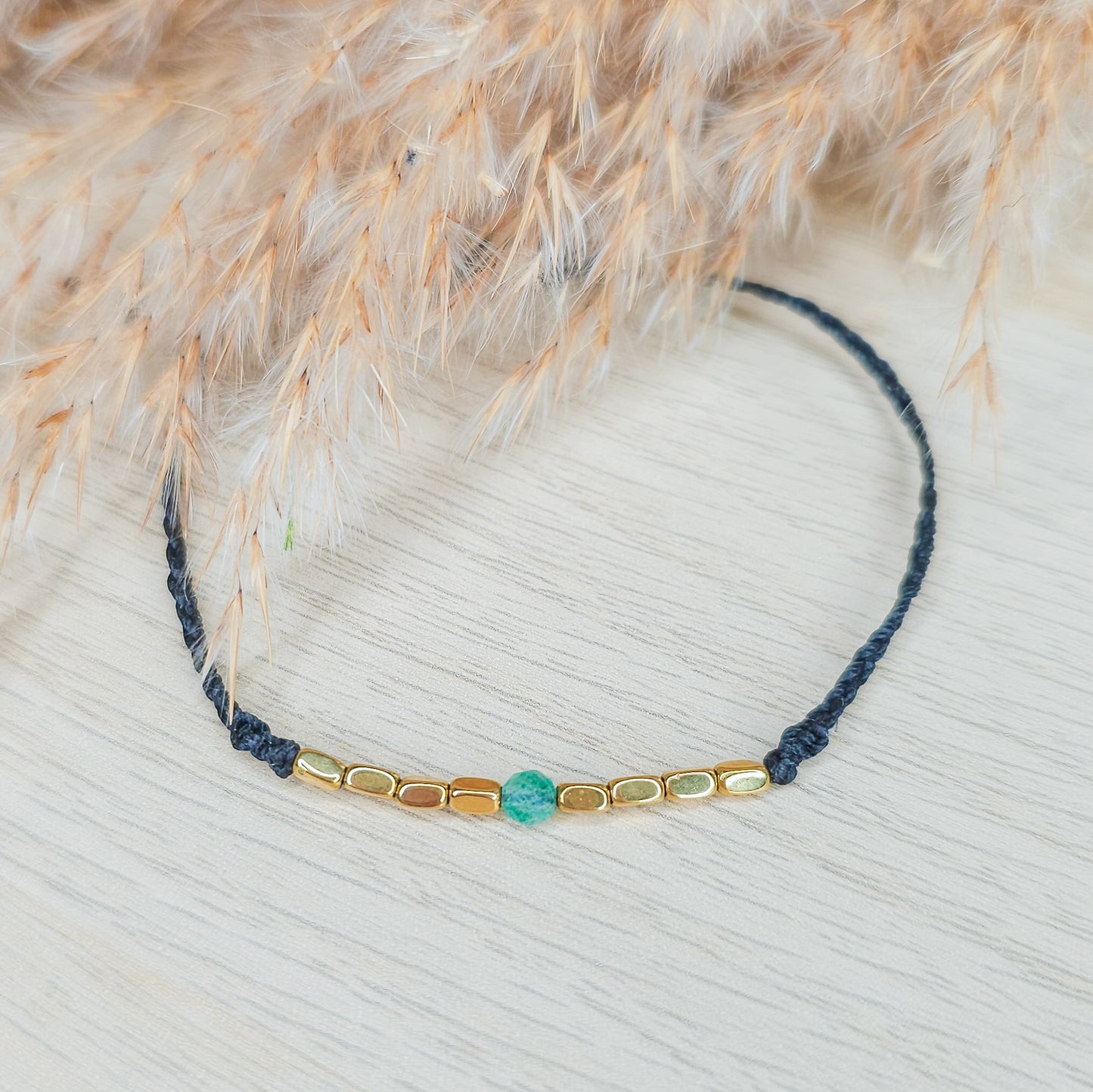 Green Aventurine and Gold Plated Hematite Bracelet