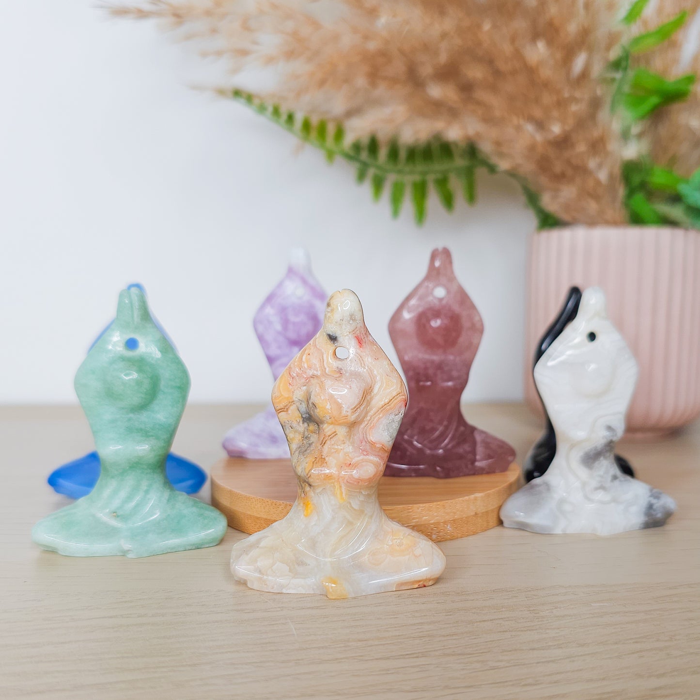 Crystal Yoga Goddess Carving