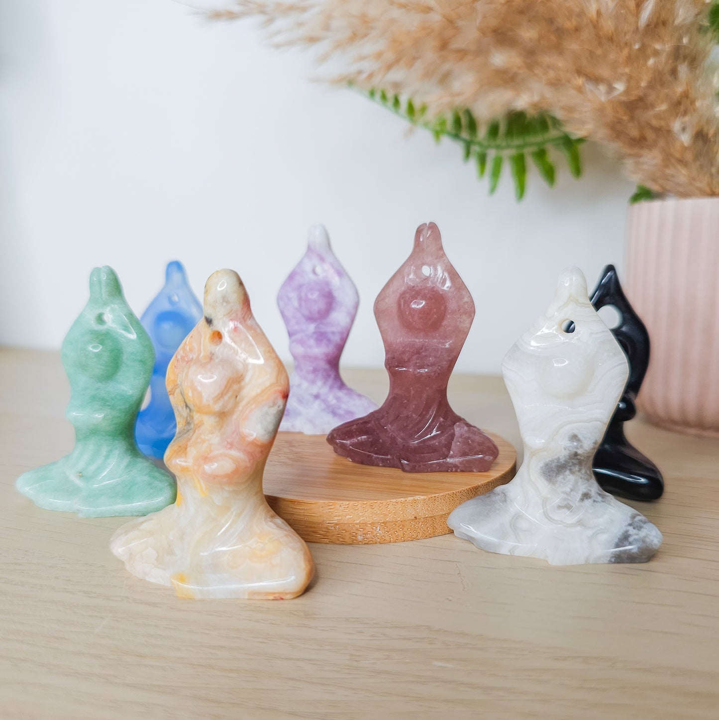 Crystal Yoga Goddess Carving