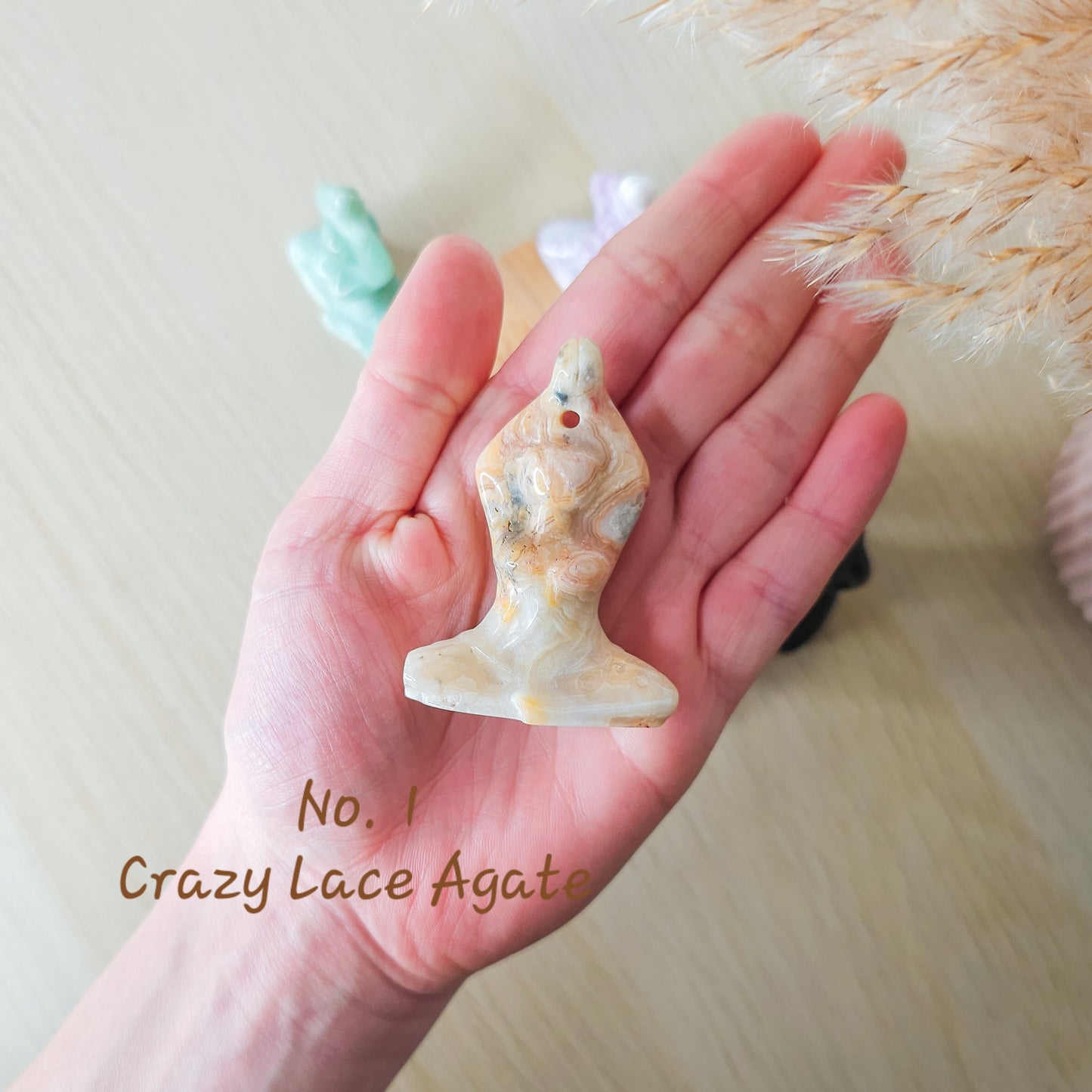 Crystal Yoga Goddess Carving