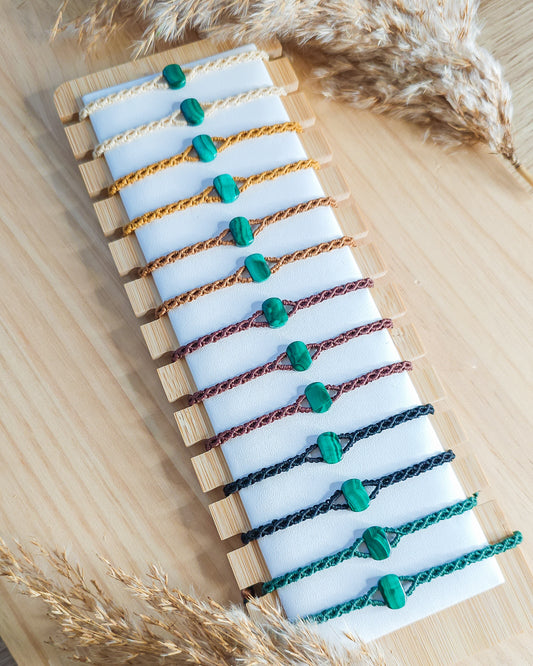Handmade Bracelet with Malachite