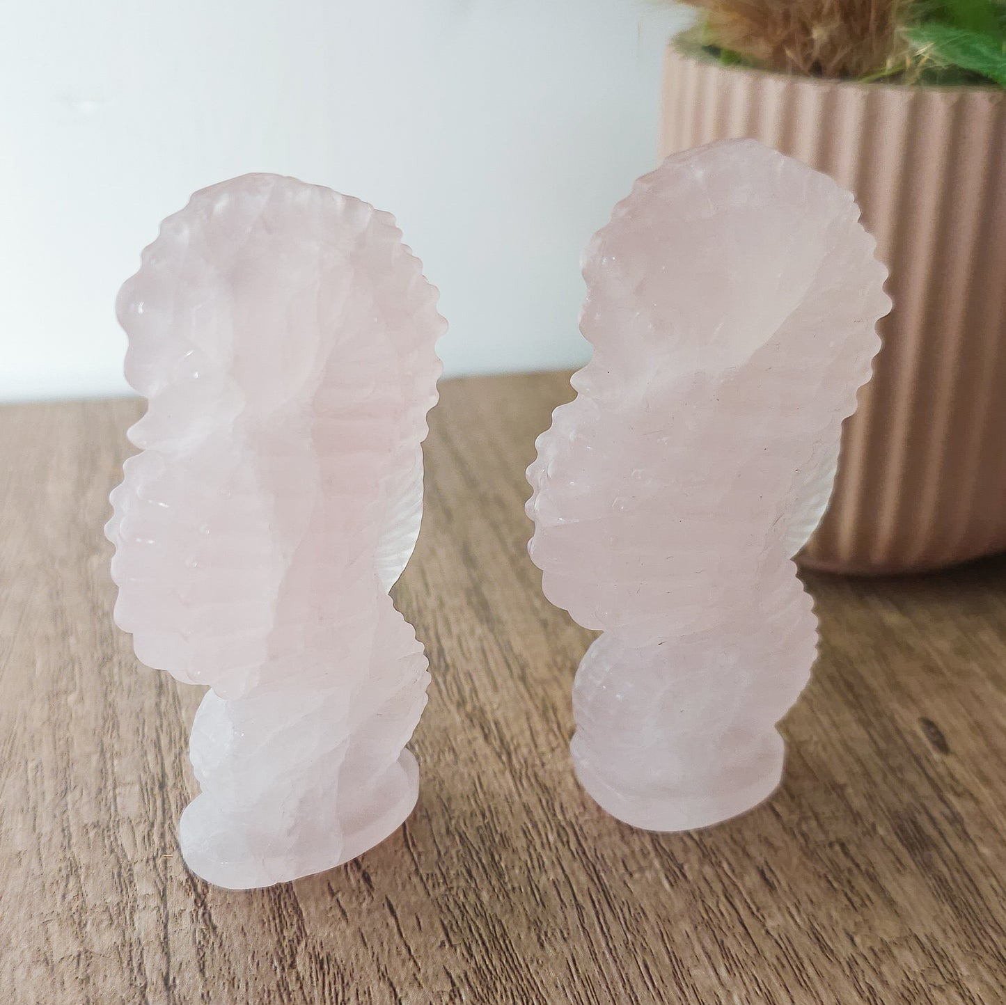 Rose Quartz Seahorse Carving