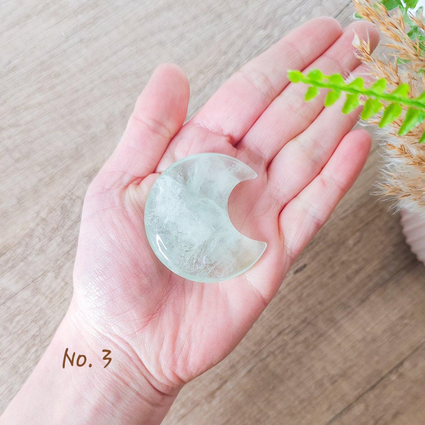 Green Fluorite Moon and Star Carvings