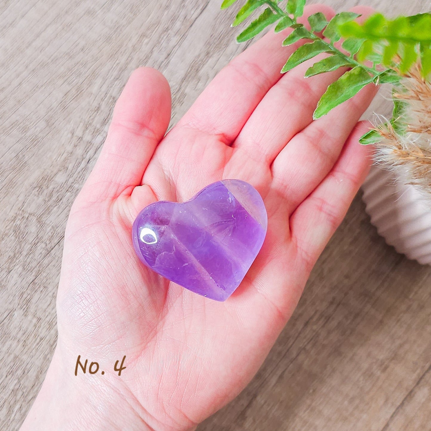 Amethyst Heart Carving