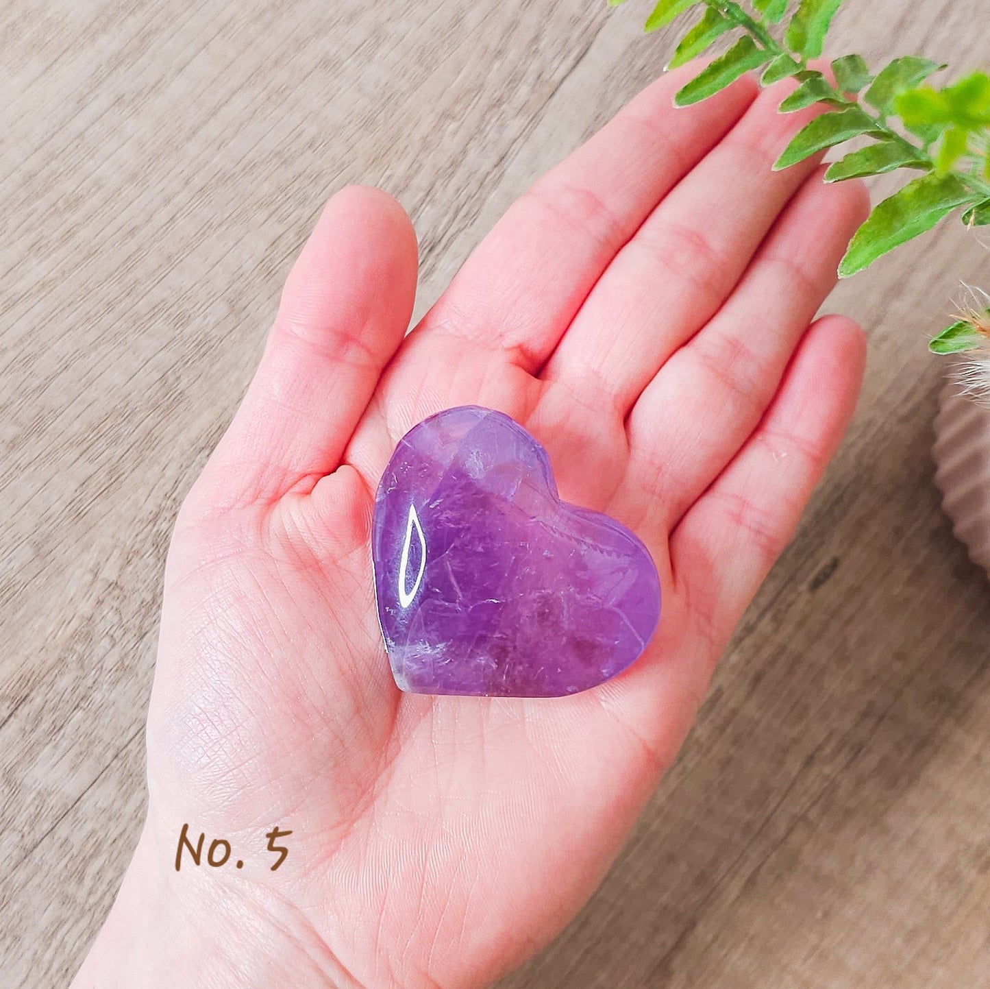 Amethyst Heart Carving