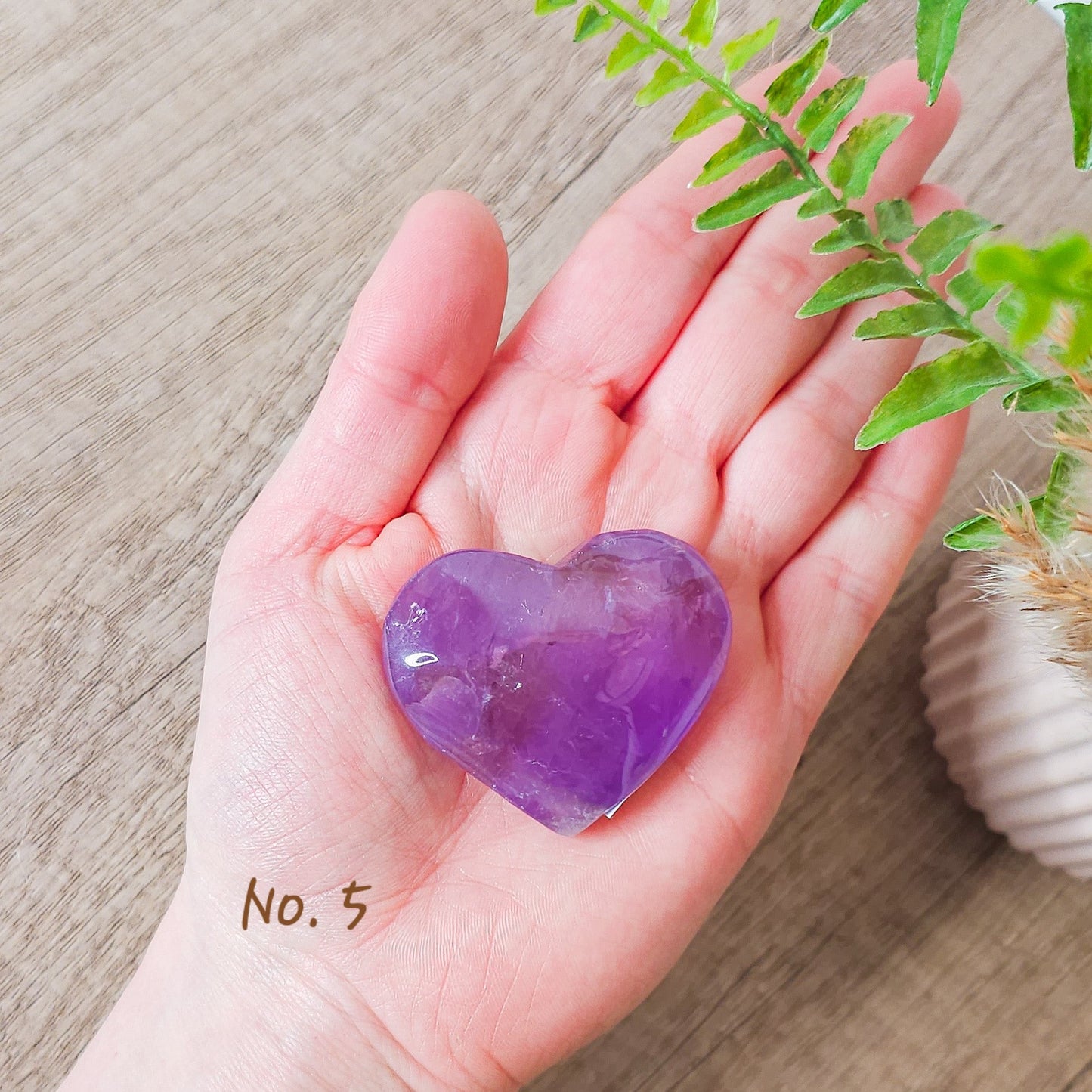 Amethyst Heart Carving