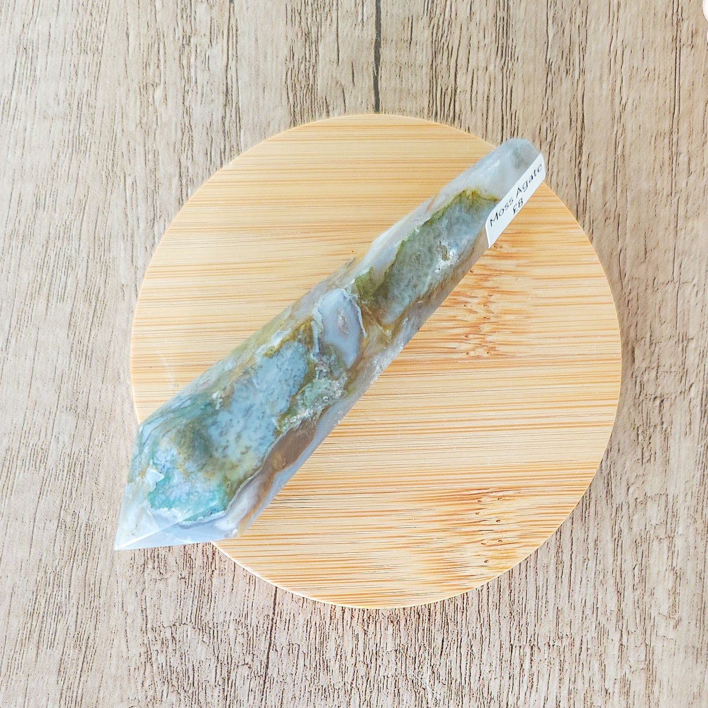 Moss Agate Wand