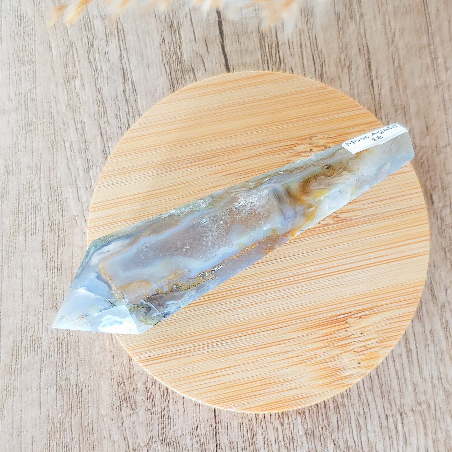 Moss Agate Wand