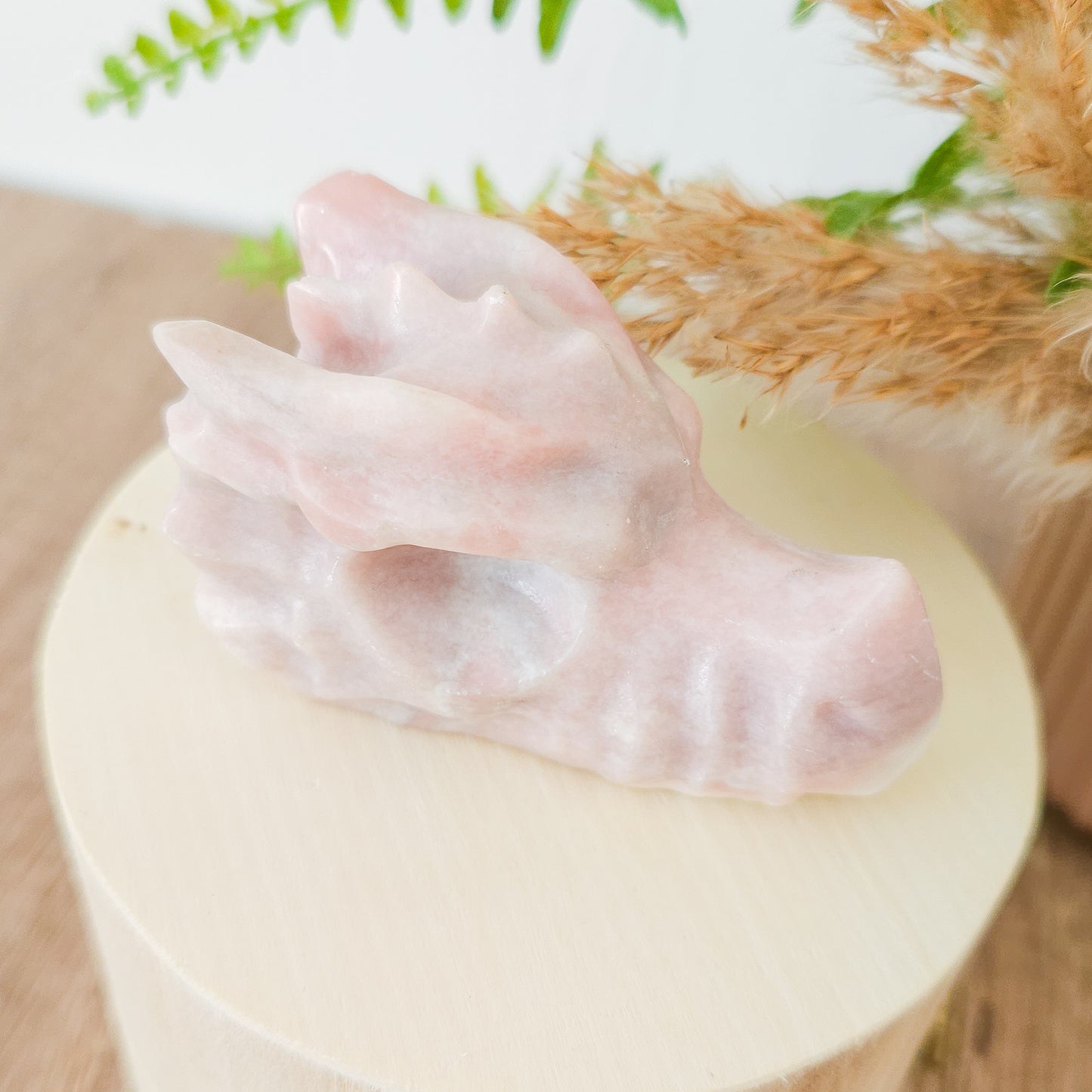 Pink Opal Dragon Head