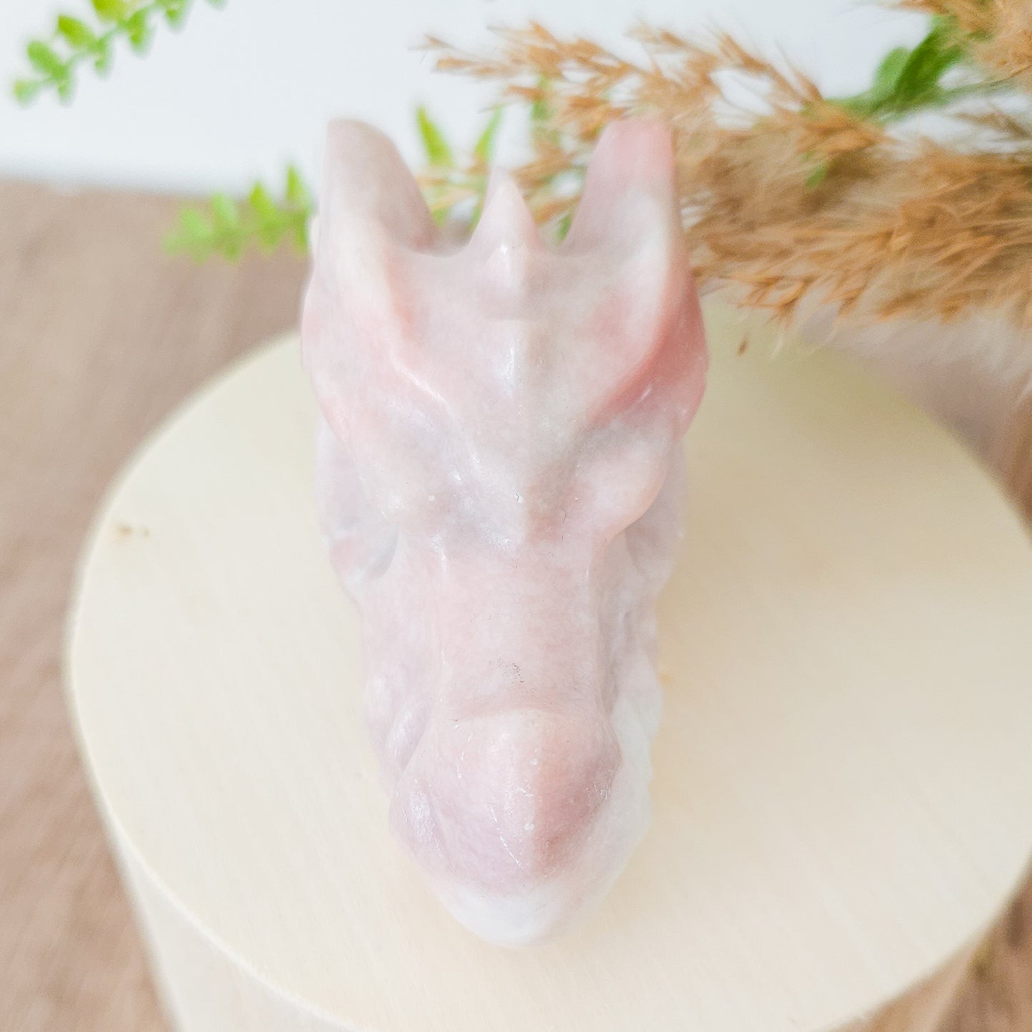 Pink Opal Dragon Head