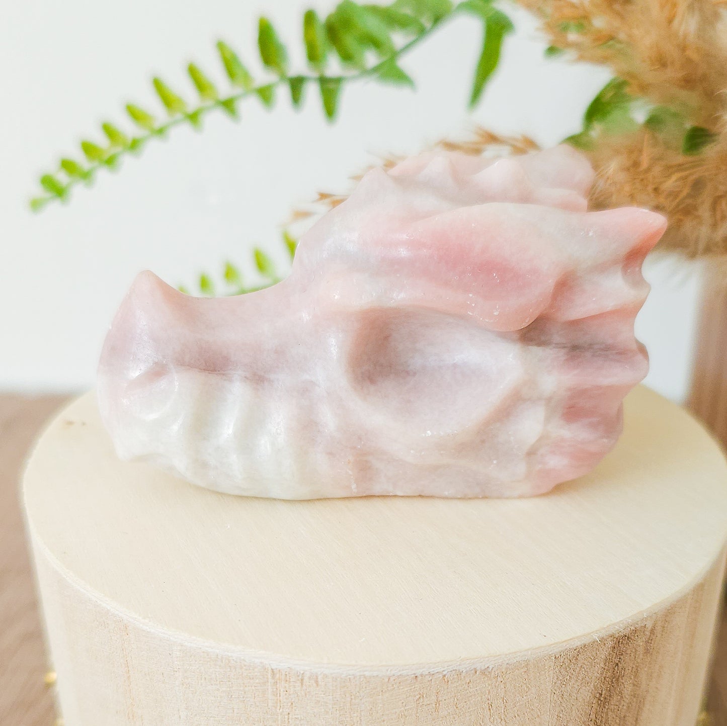 Pink Opal Dragon Head