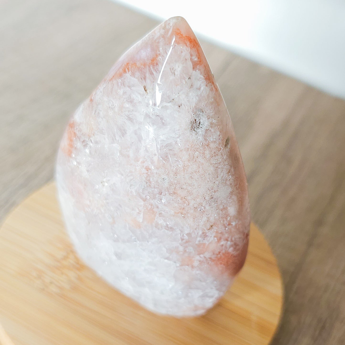 Very Sparkly Flower Agate with Pink Amethyst and Quartz Free-Form