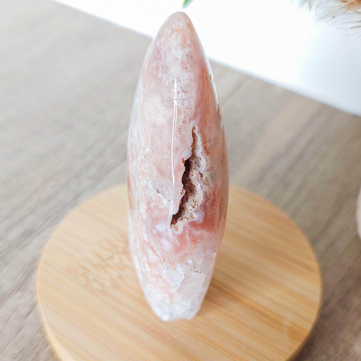 Very Sparkly Flower Agate with Pink Amethyst and Quartz Free-Form