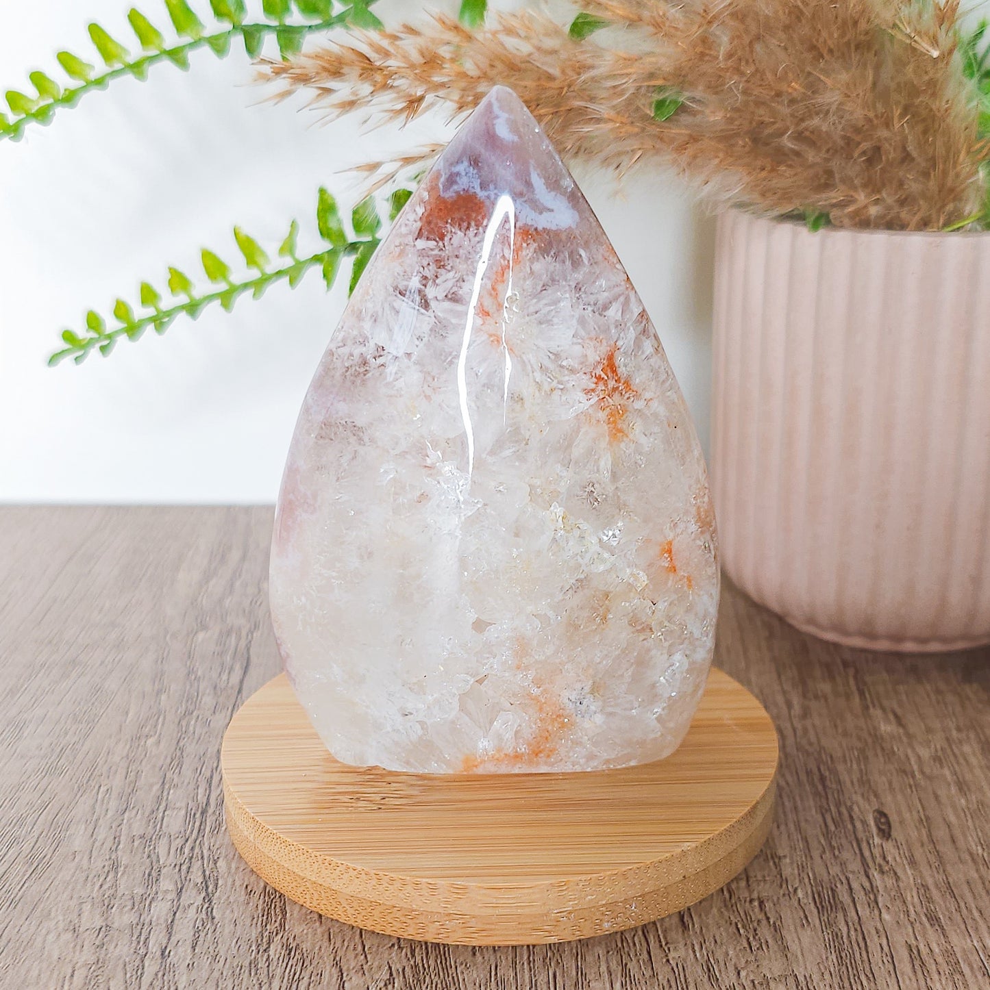 Very Sparkly Flower Agate with Quartz