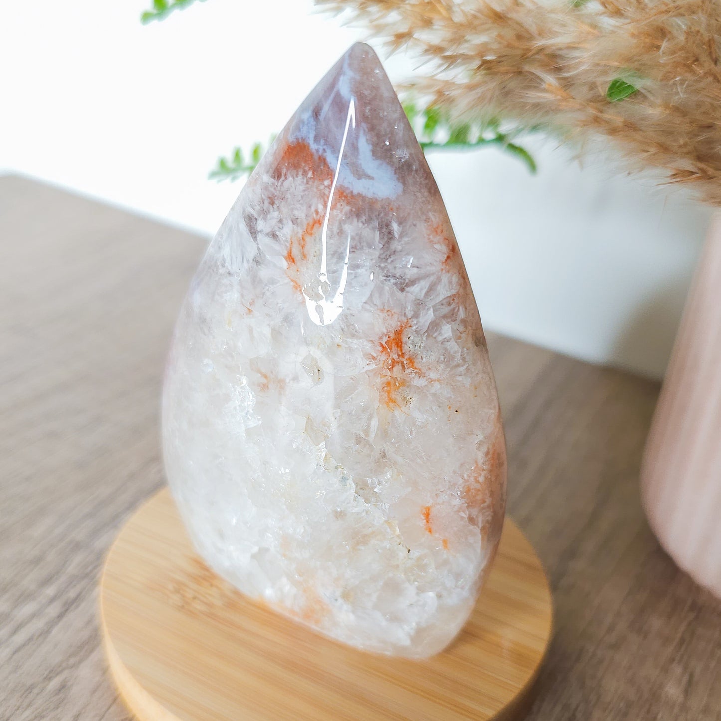 Very Sparkly Flower Agate with Quartz