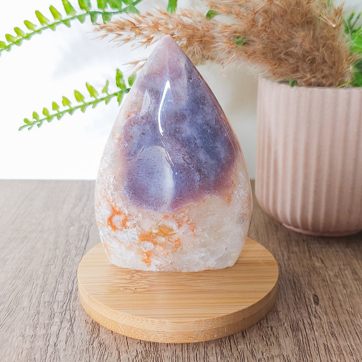 Very Sparkly Flower Agate with Quartz