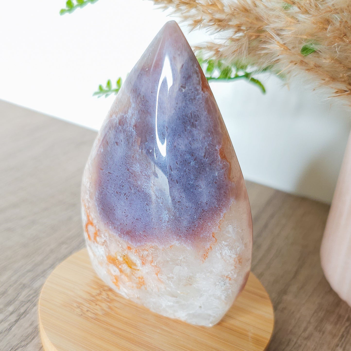 Very Sparkly Flower Agate with Quartz