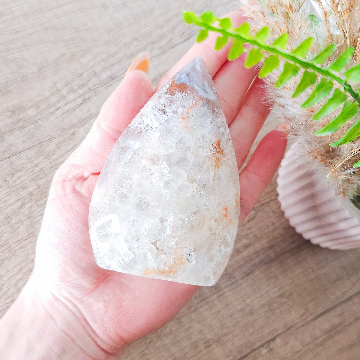Very Sparkly Flower Agate with Quartz