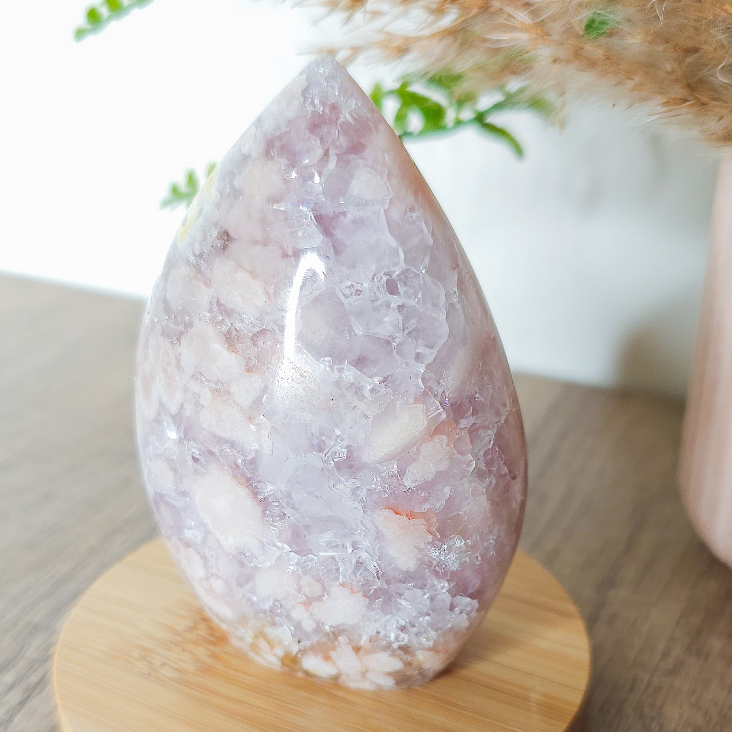 Very Sparkly Flower Agate with Lavender Amethyst and Quartz.