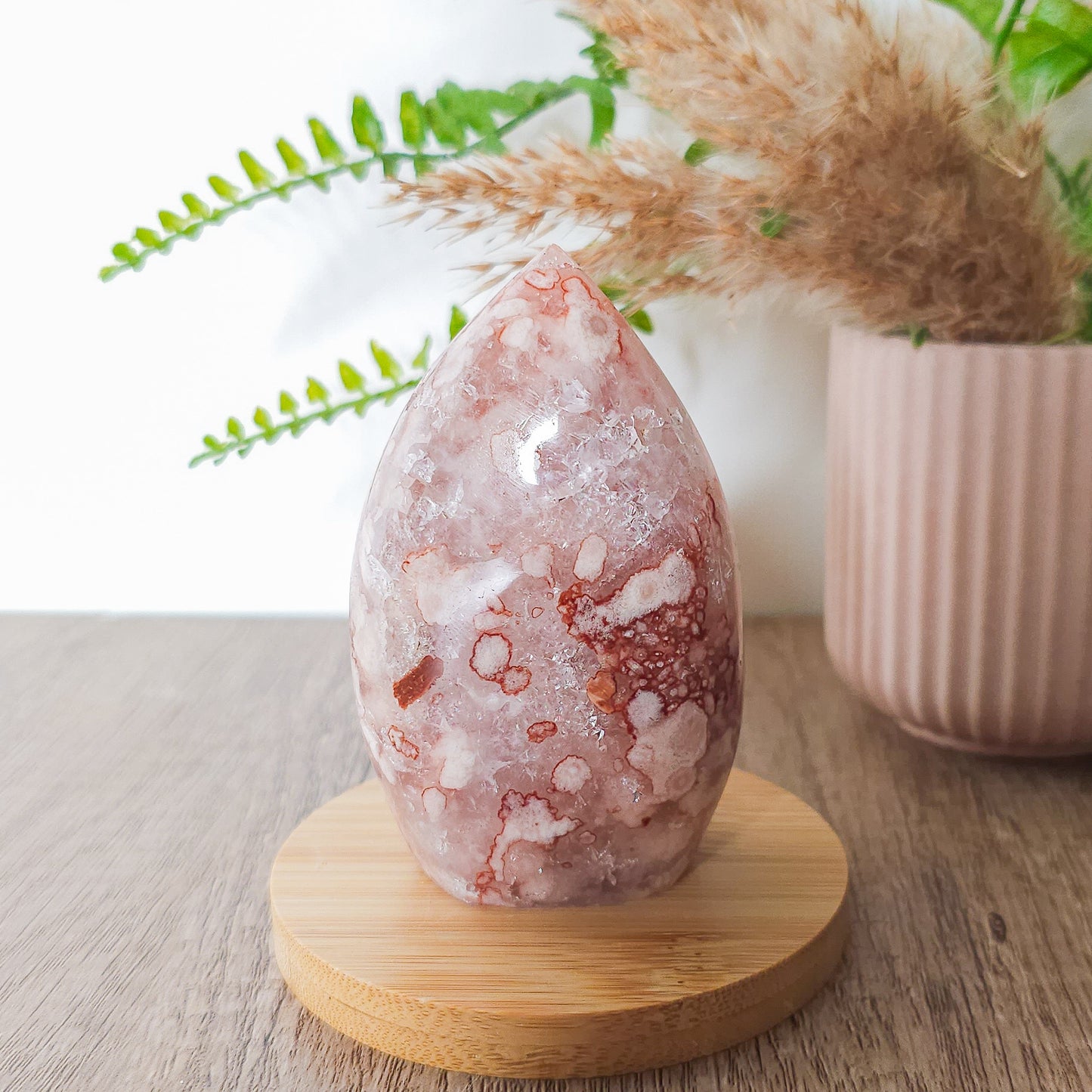 Very Sparkly Flower Agate with Quartz