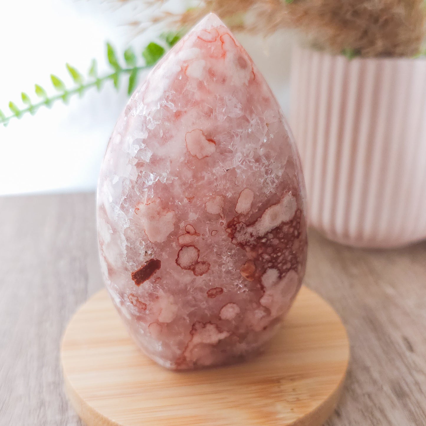 Very Sparkly Flower Agate with Quartz