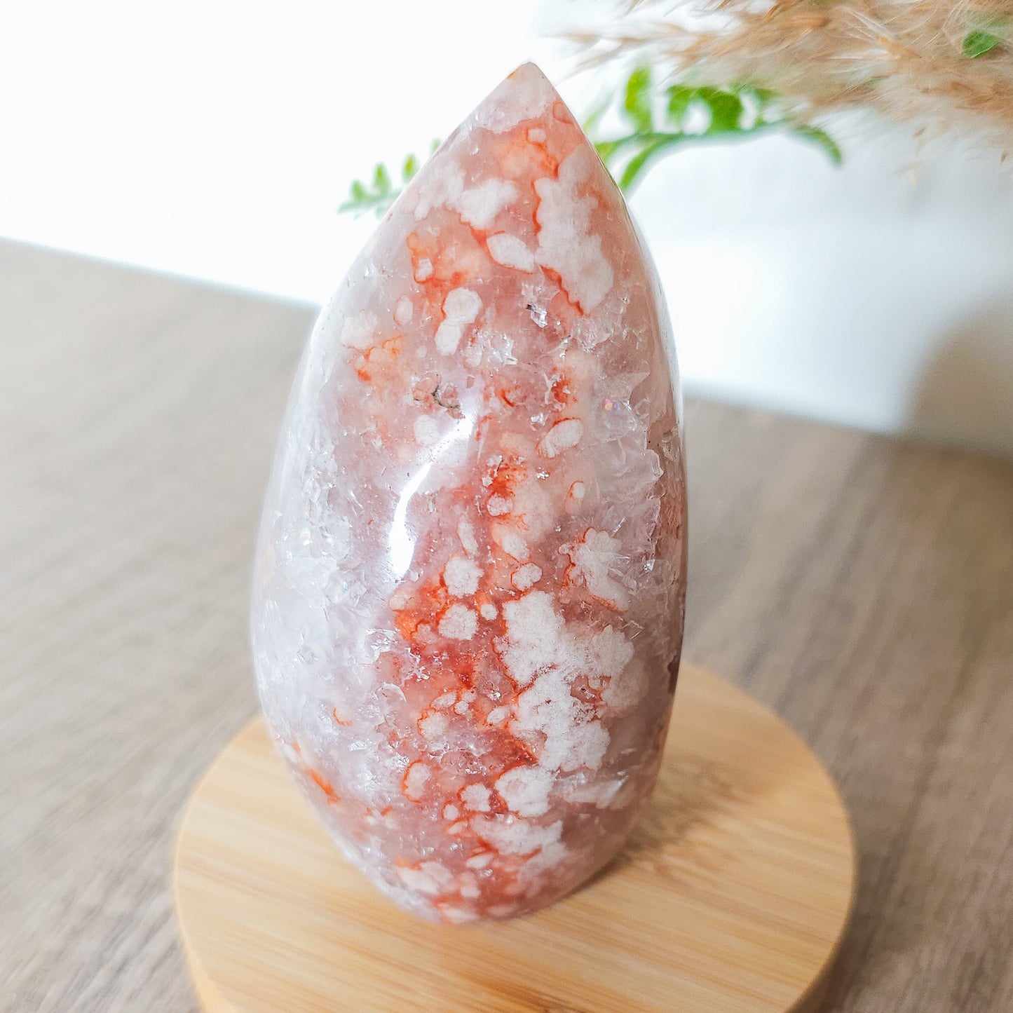 Very Sparkly Flower Agate with Quartz