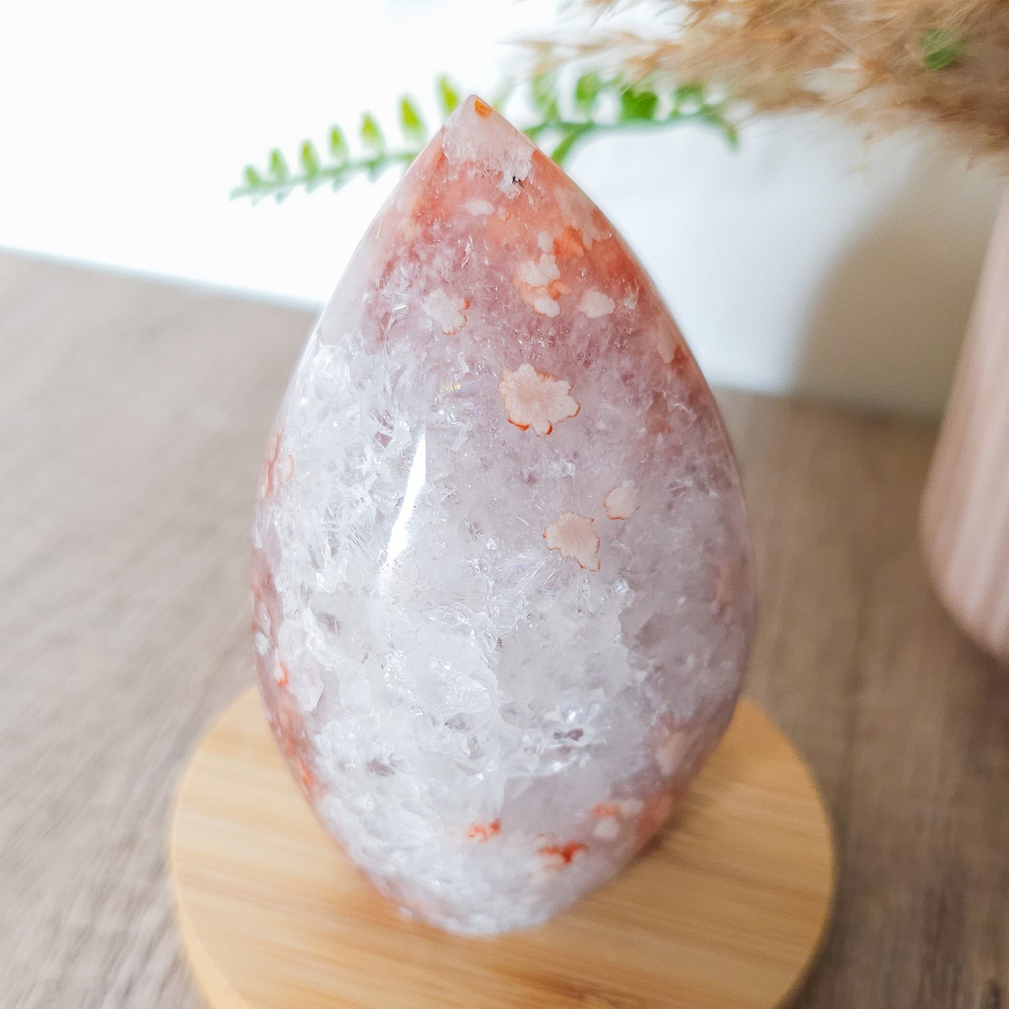 Very Sparkly Flower Agate with Quartz