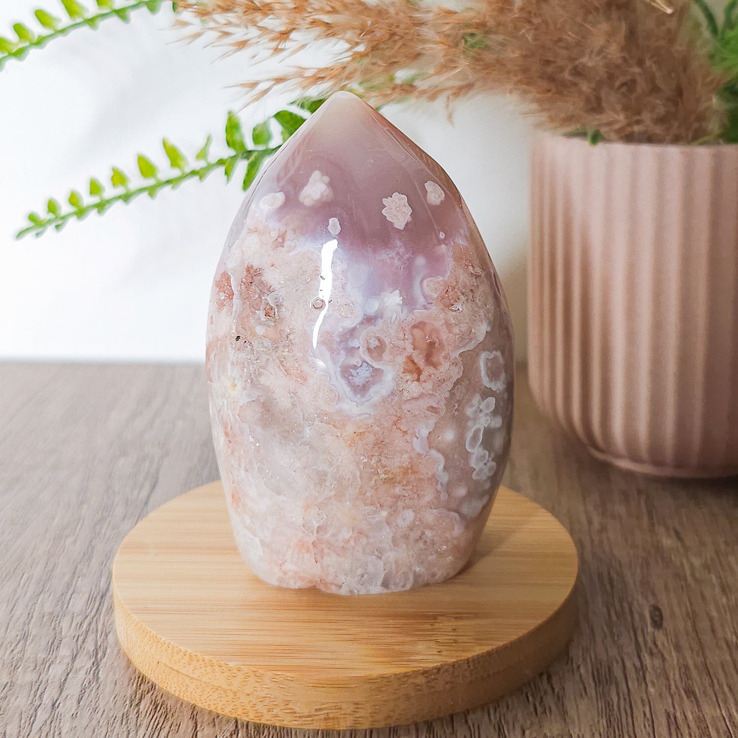 Flower Agate with Quartz
