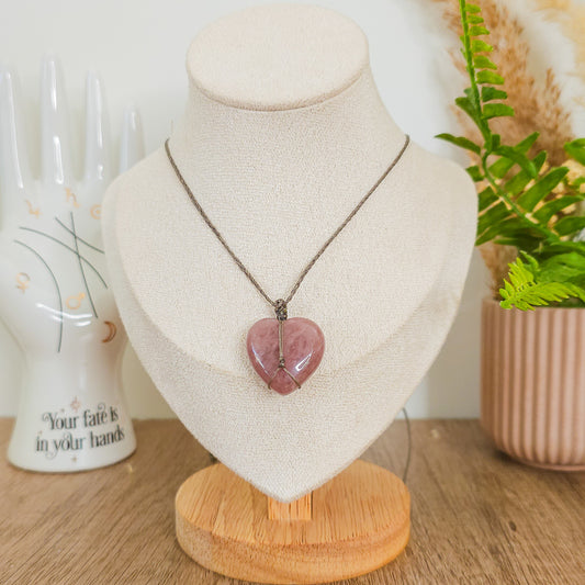 Handmade Purple Aventurine Heart Necklace