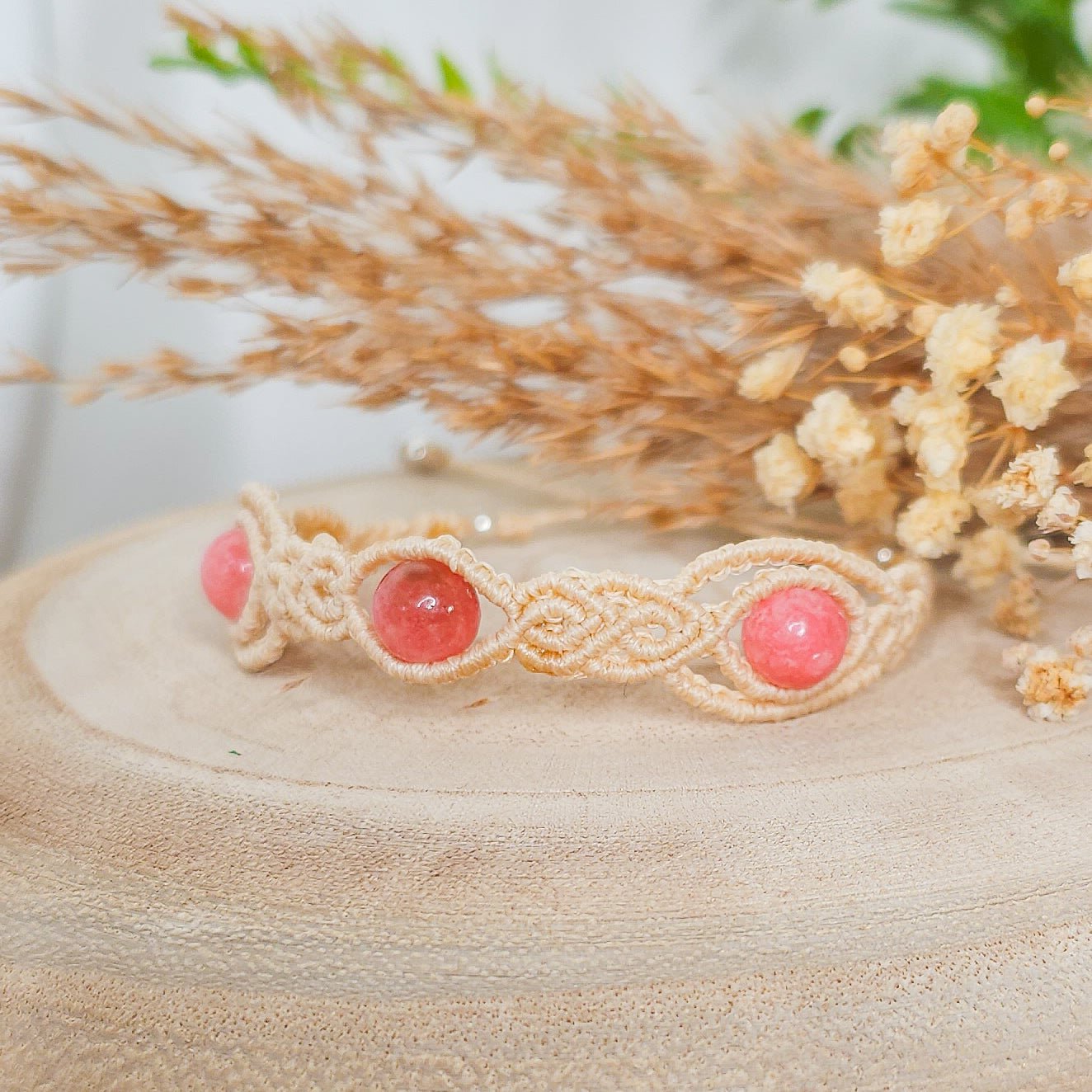 Handmade Rhodochrosite Bracelet