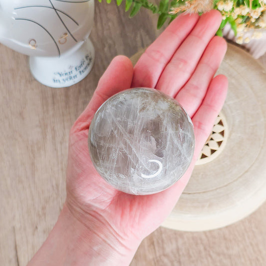 Blue Rose Quartz Sphere With Stand