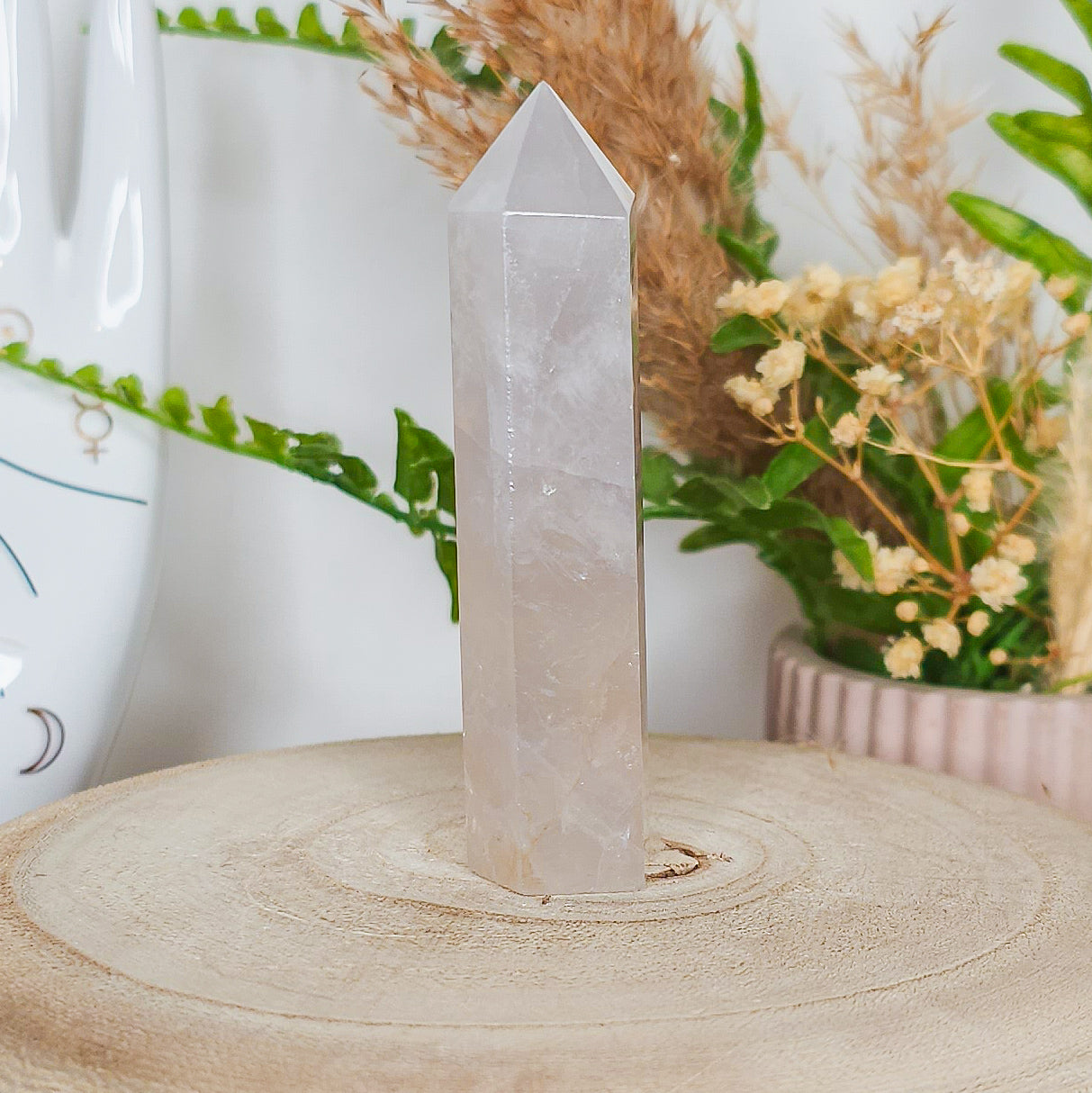 Blue Rose Quartz Tower