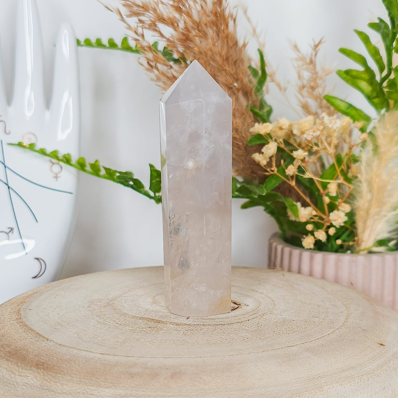 Blue Rose Quartz Tower