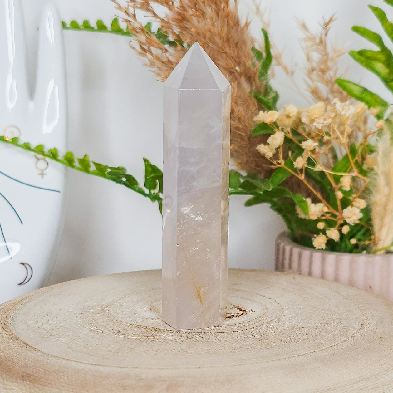 Blue Rose Quartz Tower