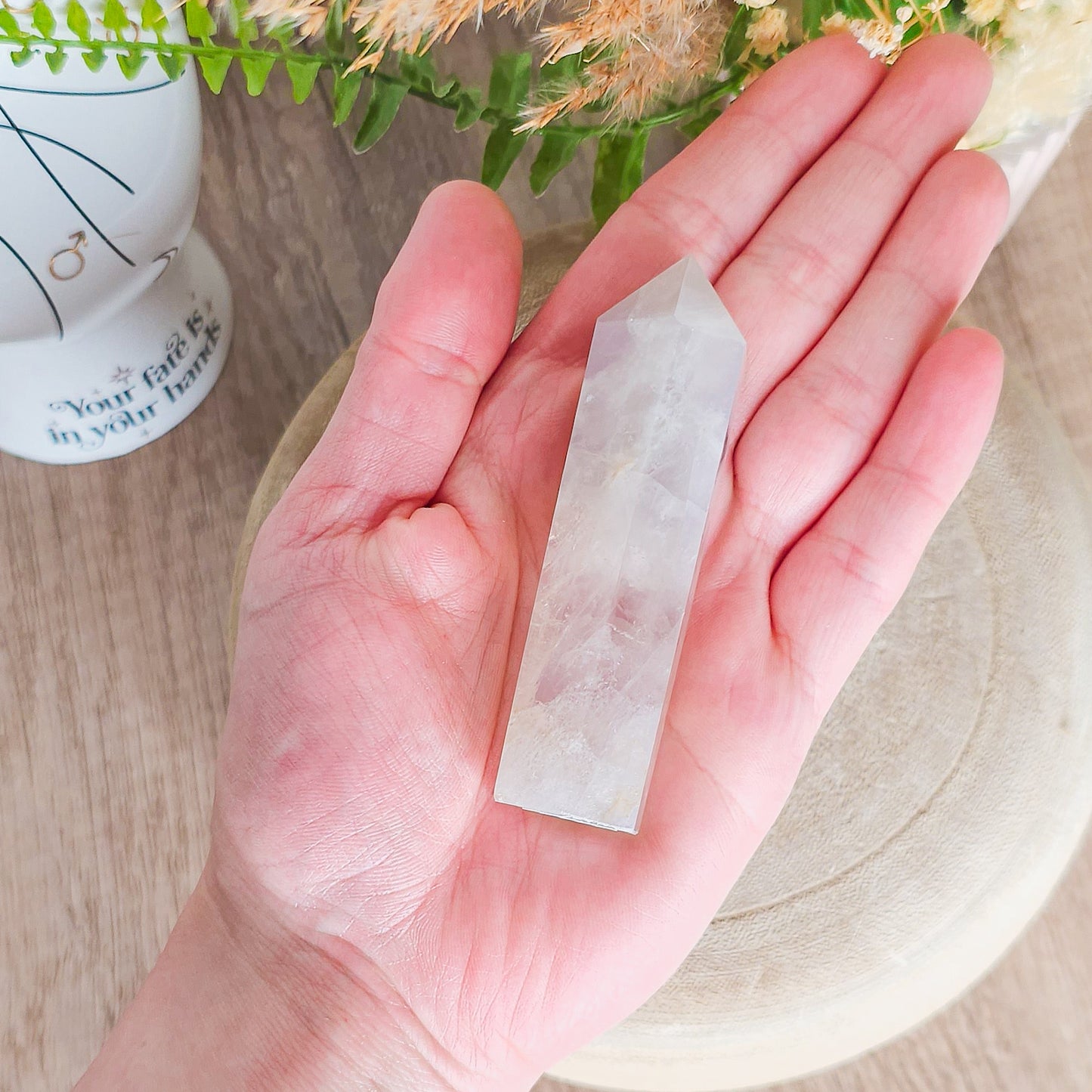 Blue Rose Quartz Tower