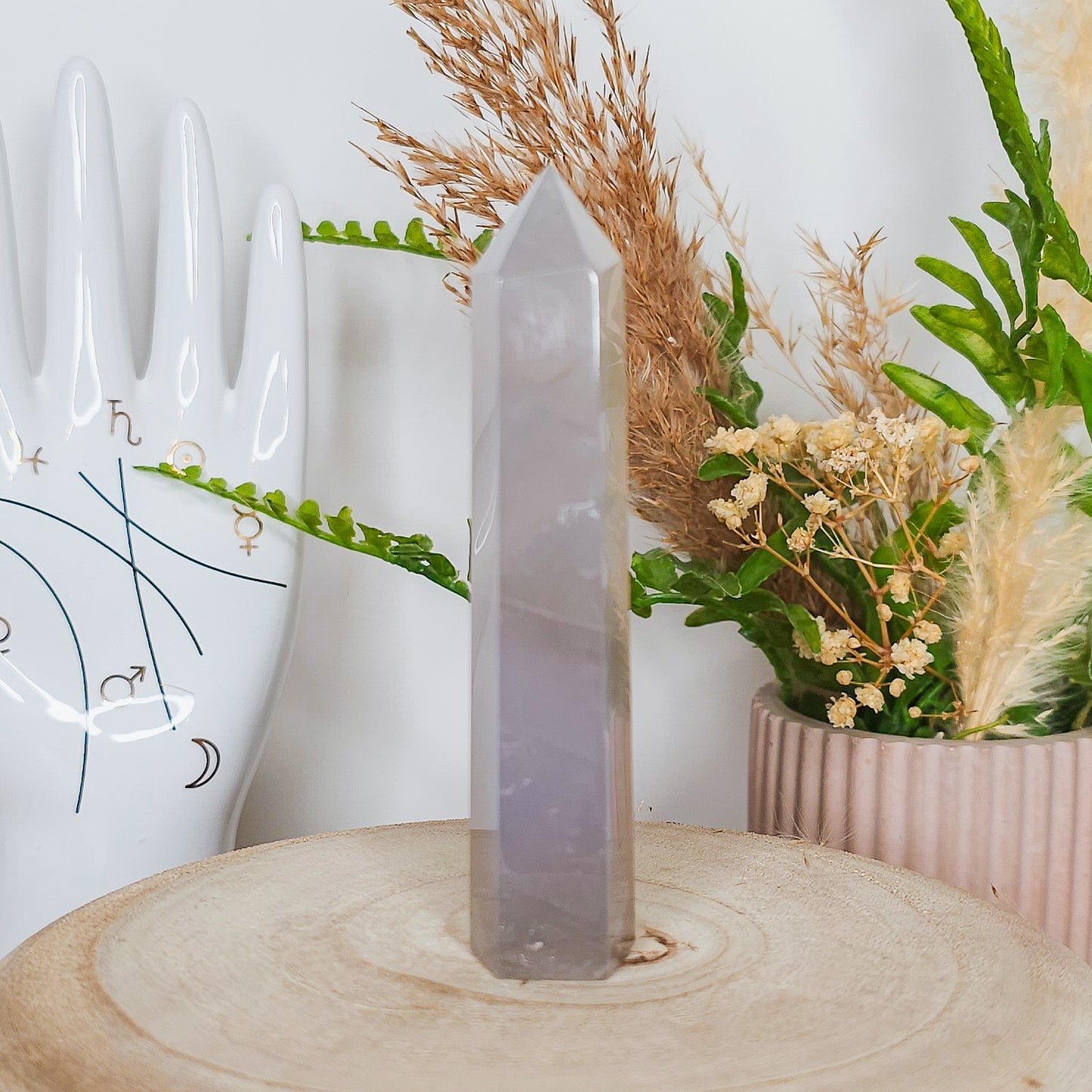 Blue Rose Quartz Tower