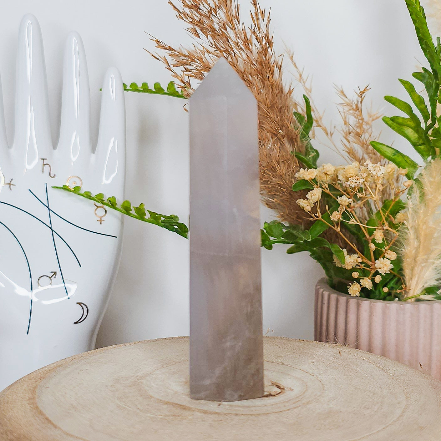 Blue Rose Quartz Tower