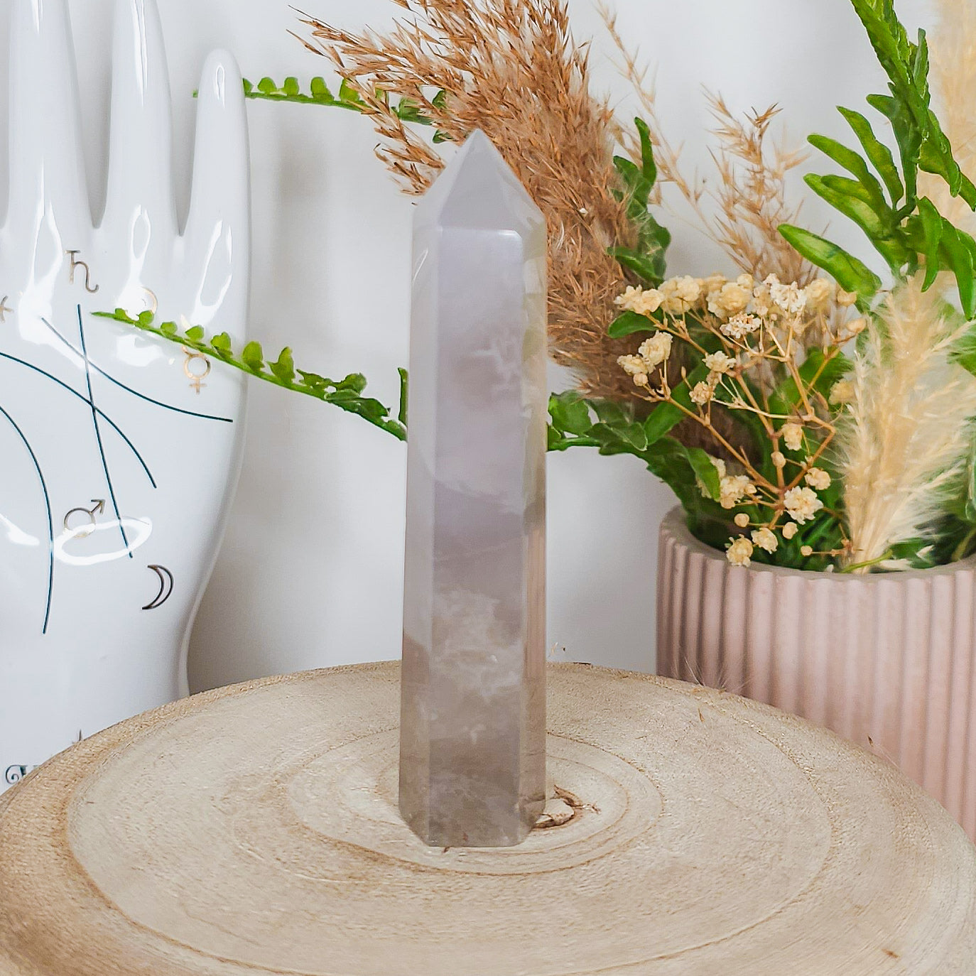 Blue Rose Quartz Tower