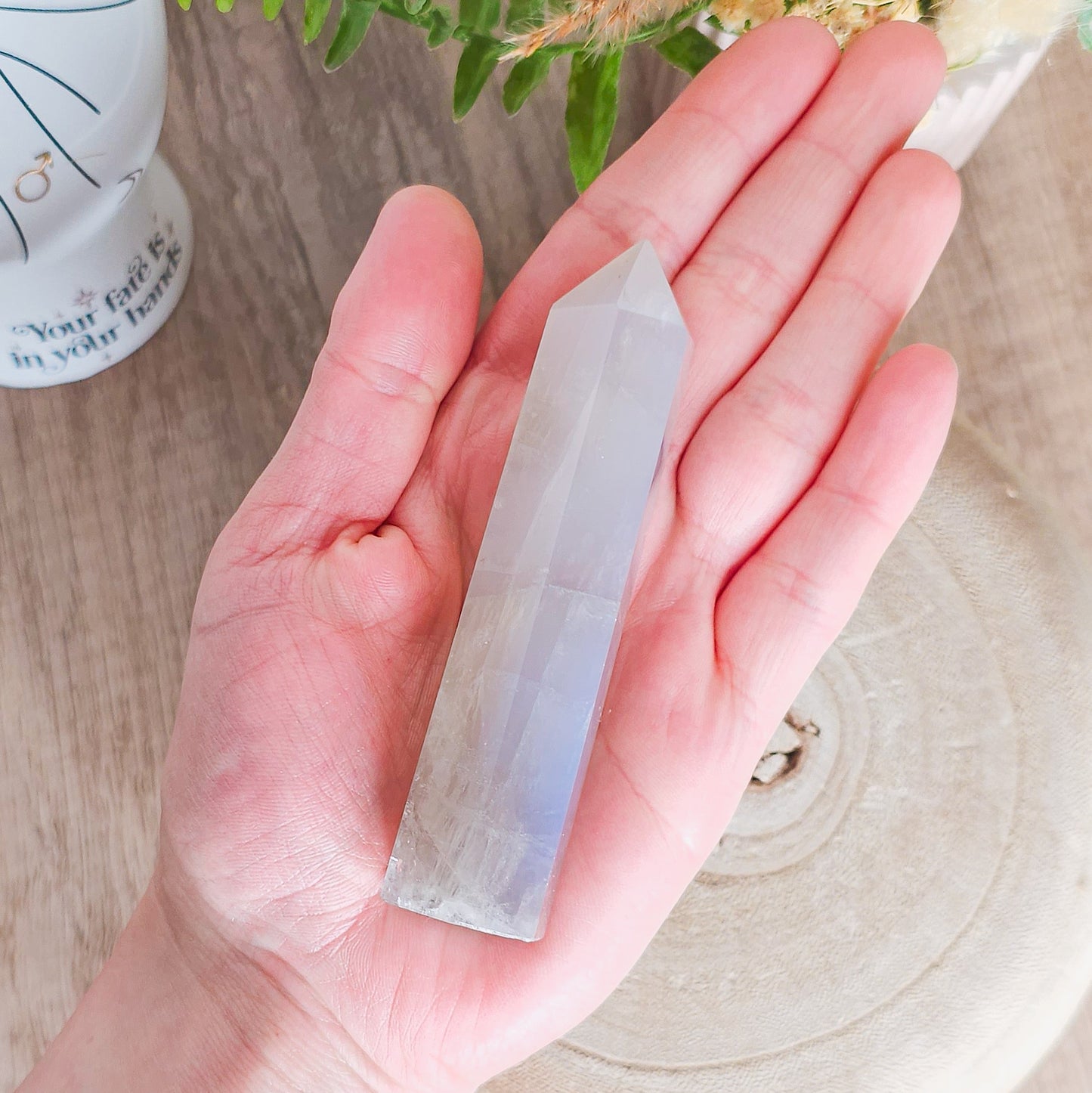 Blue Rose Quartz Tower