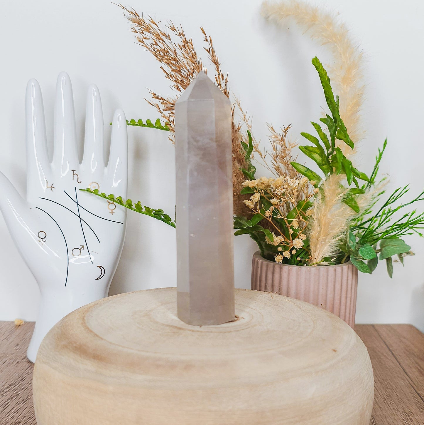 Blue Rose Quartz Tower