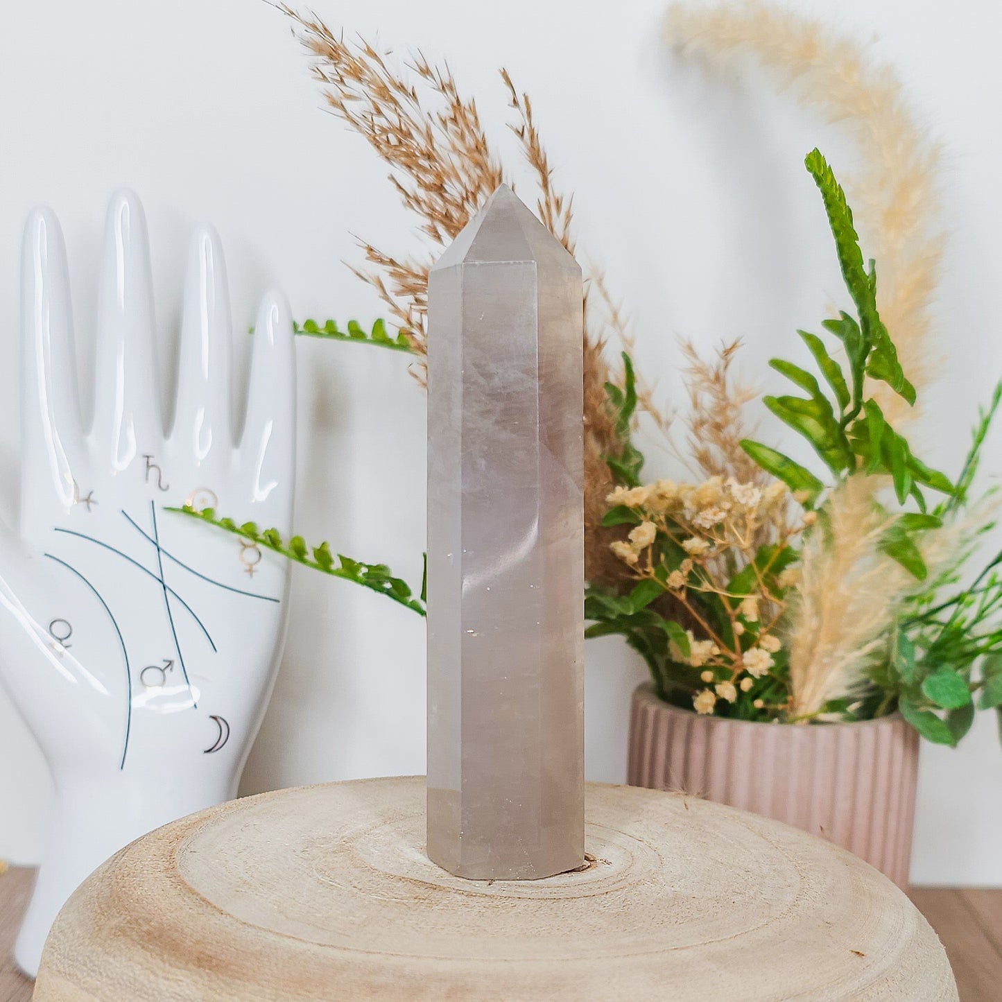 Blue Rose Quartz Tower