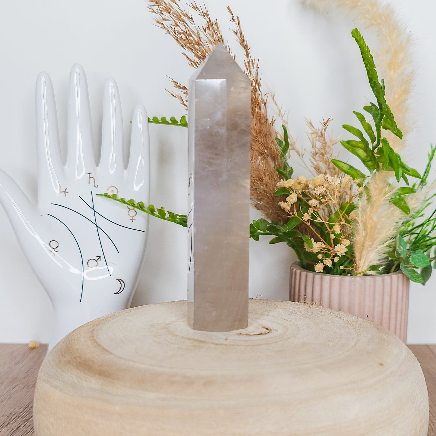 Blue Rose Quartz Tower