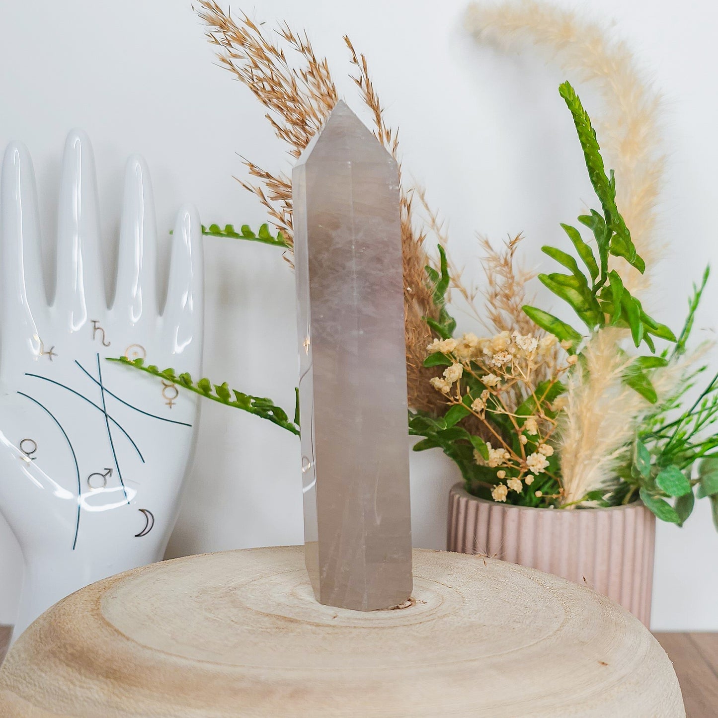 Blue Rose Quartz Tower