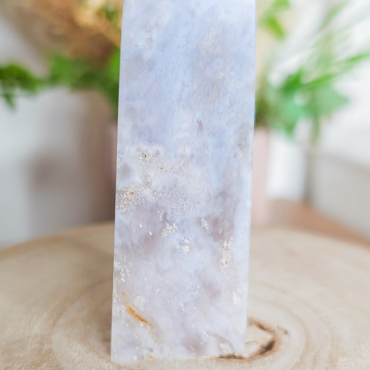 Blue Flower Agate Tower