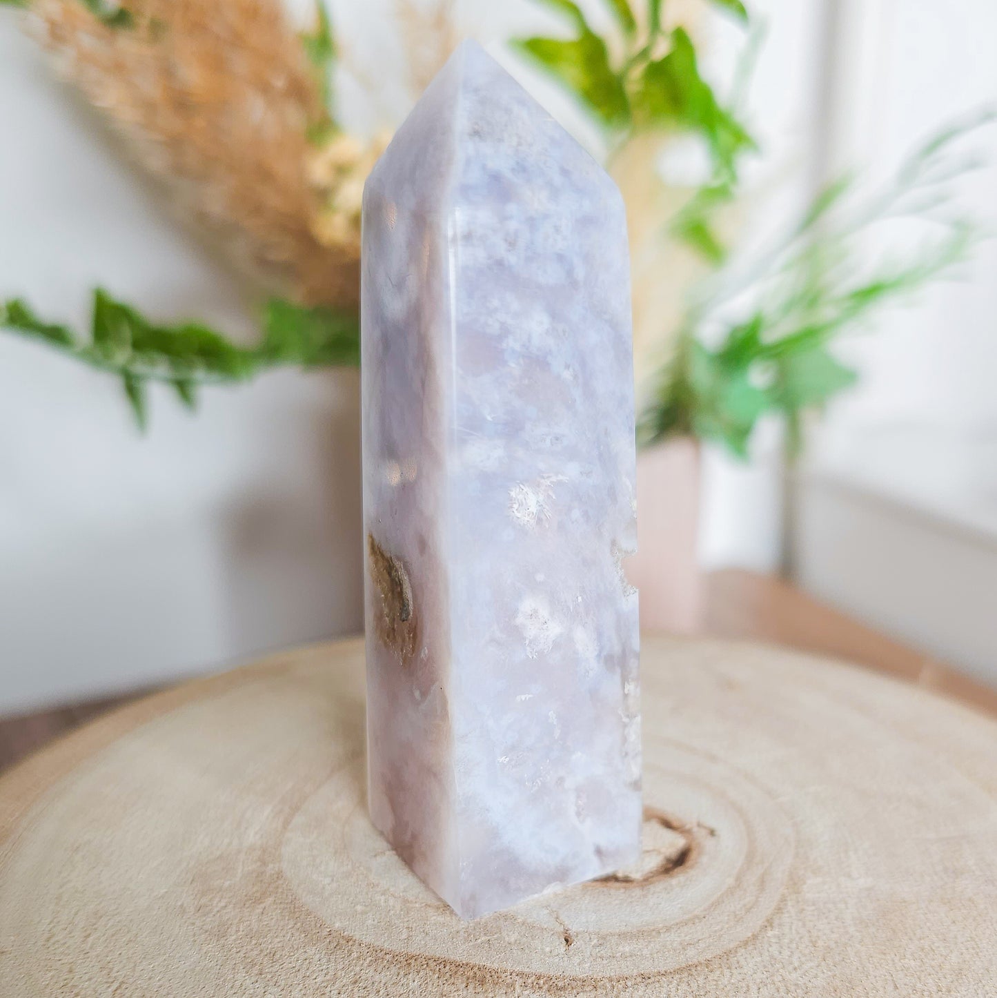 Blue Flower Agate Tower