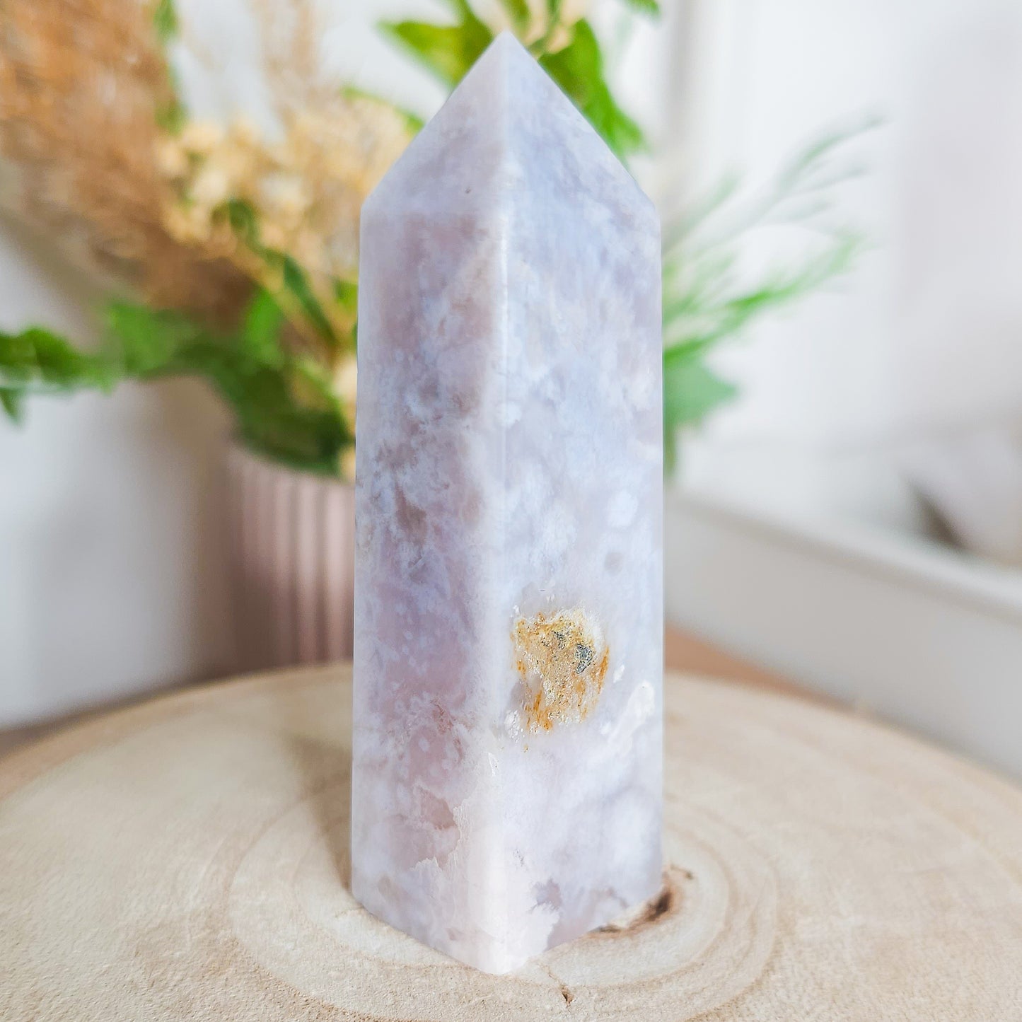 Blue Flower Agate Tower