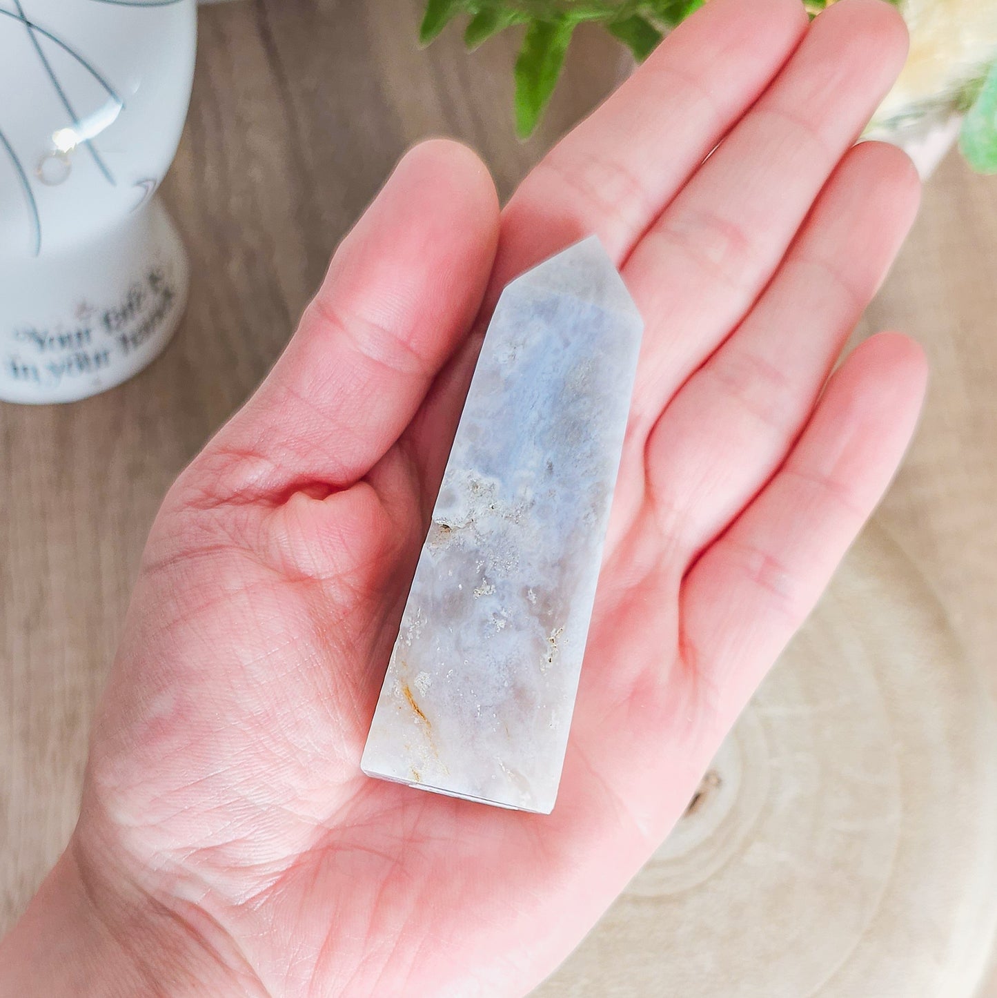 Blue Flower Agate Tower