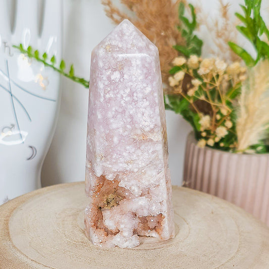 Pink Amethyst with Flower Agate