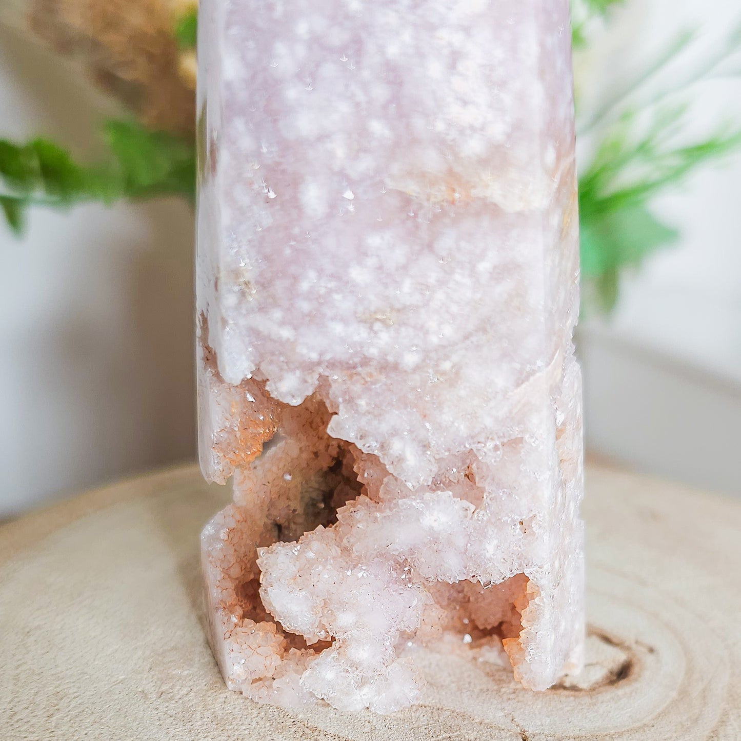 Pink Amethyst with Flower Agate